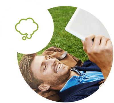 EDITORIAL PLANNING Man on grass